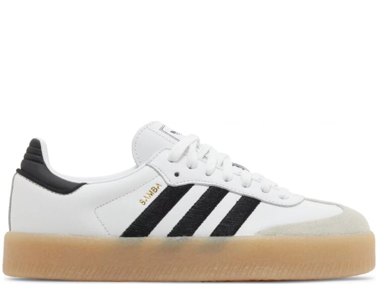 adidas sambae white black gum (w)