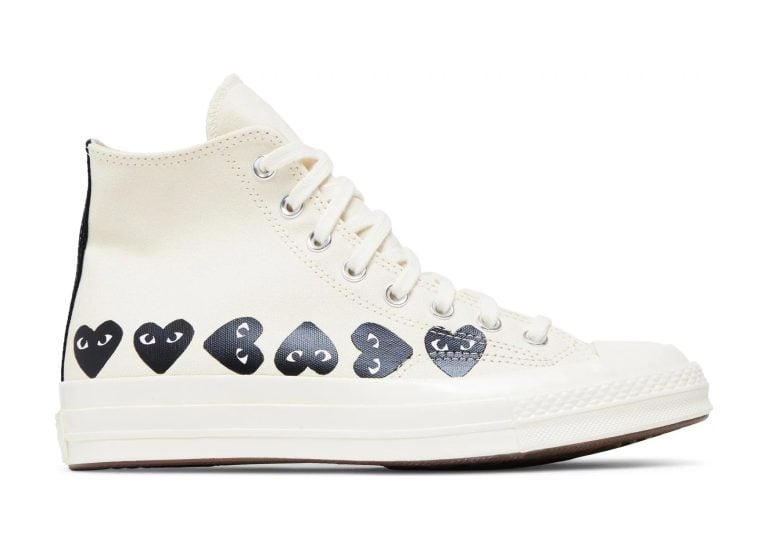 converse chuck taylor all star 70 hi comme des garcons play multi heart milk