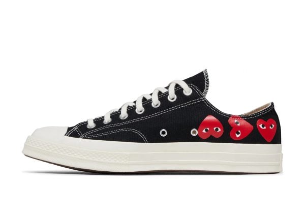 converse chuck taylor all star 70 ox comme des garcons play multi heart black2