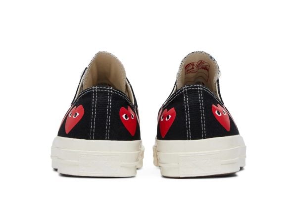 converse chuck taylor all star 70 ox comme des garcons play multi heart black3