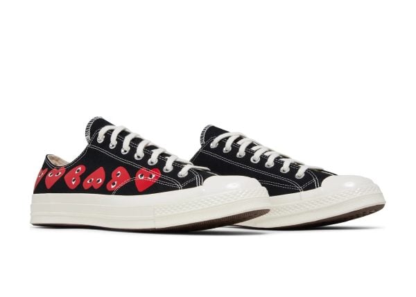 converse chuck taylor all star 70 ox comme des garcons play multi heart black5