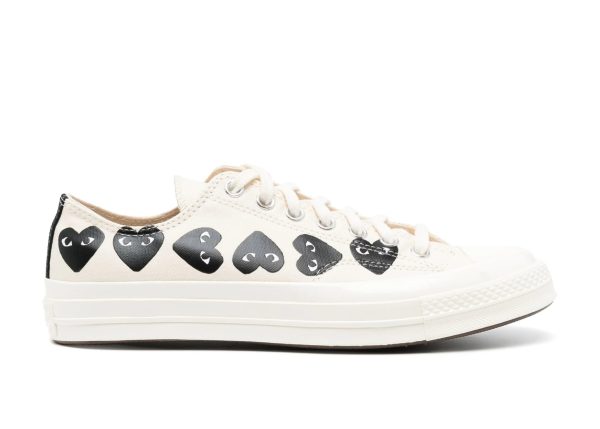 converse chuck taylor all star 70 ox comme des garcons play multi heart milk