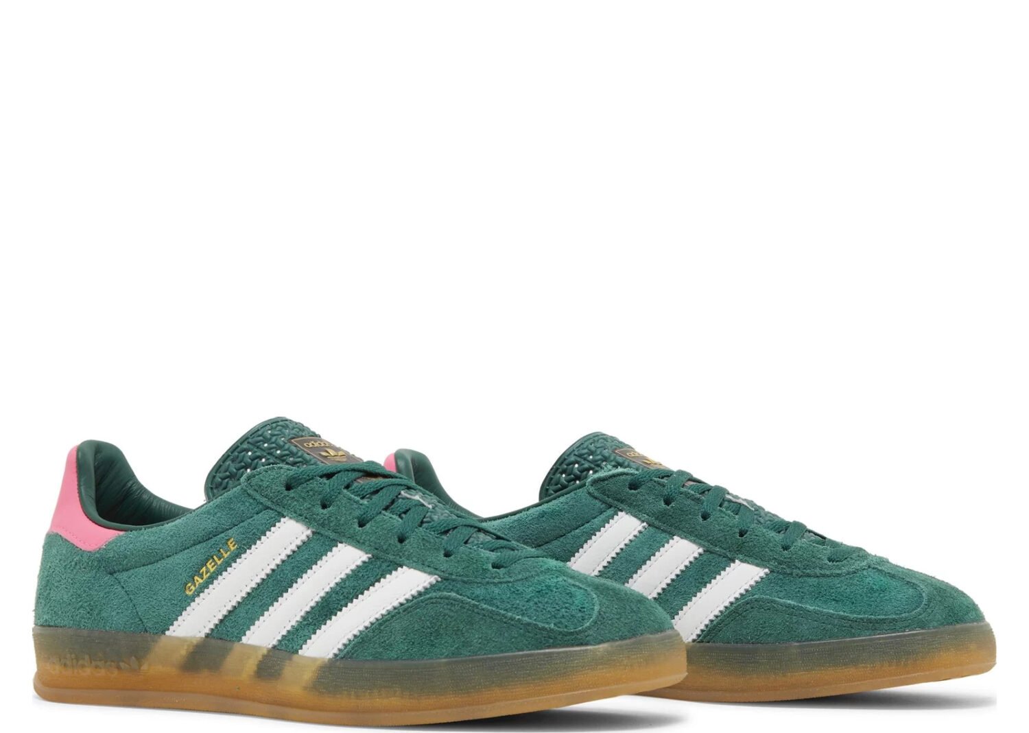 adidas gazelle indoor collegiate green lucid pink (w)