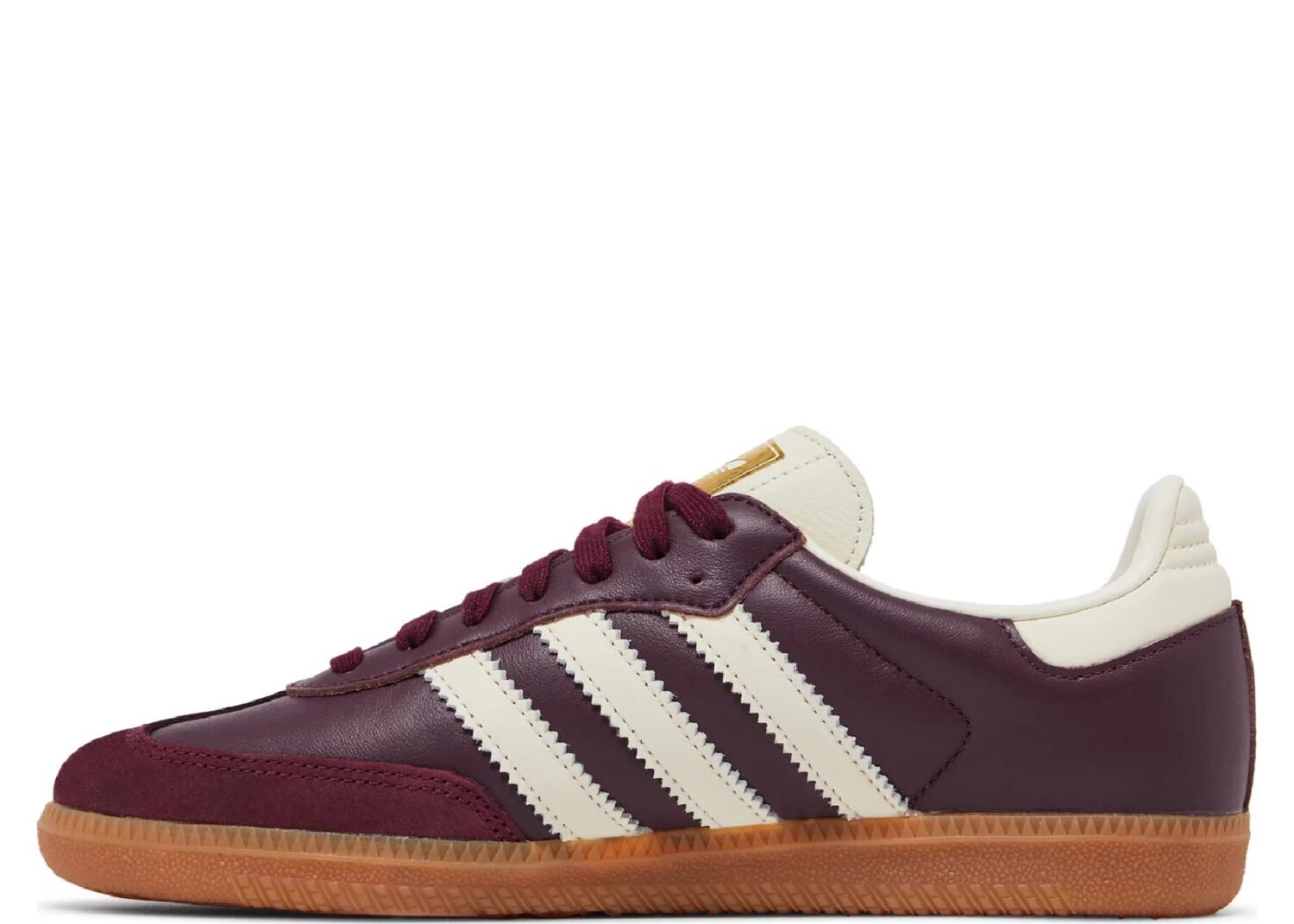 adidas samba og maroon gold metallic