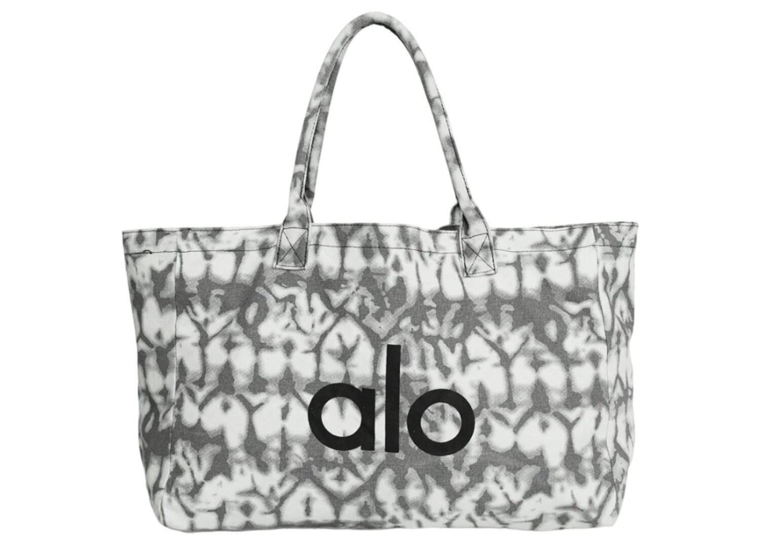 alo yoga iconic shopper tote bag grey tiedye