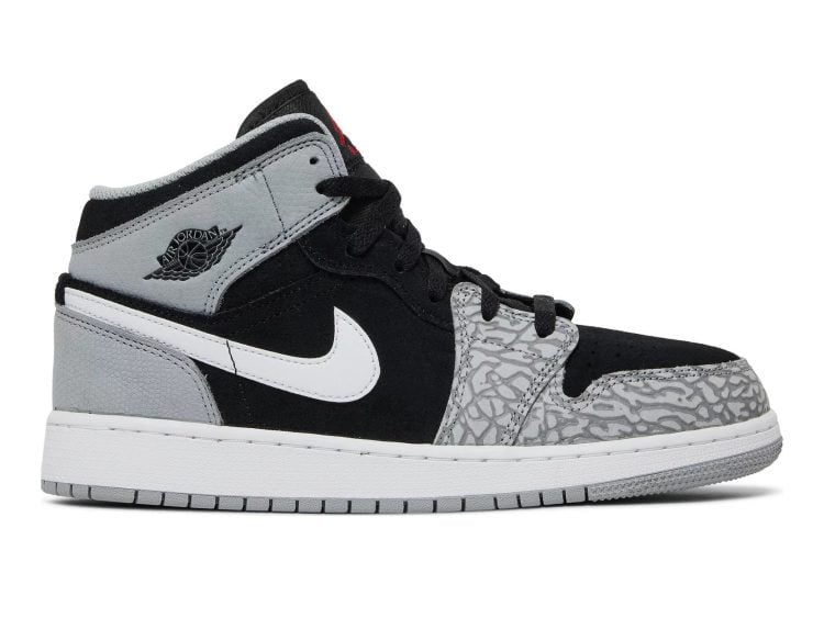 nike air jordan 1 mid elephant print (gs)