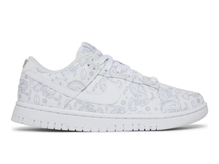 nike dunk low white paisley (w)