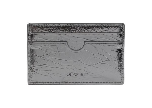 off white jitney simple lamina card case silver 2