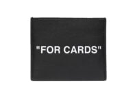 Off-White Quote Card Case Black White