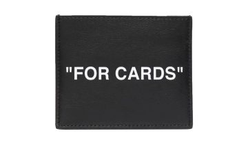 Off-White Quote Card Case Black White