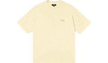 Stüssy Pigment Dyed Inside Out Crew T-Shirt Pale Yellow
