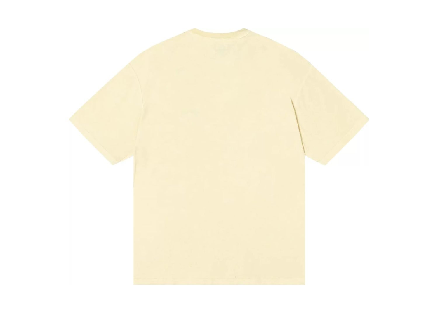 stussy pigment dyed inside out crew t shirt pale yellow 2