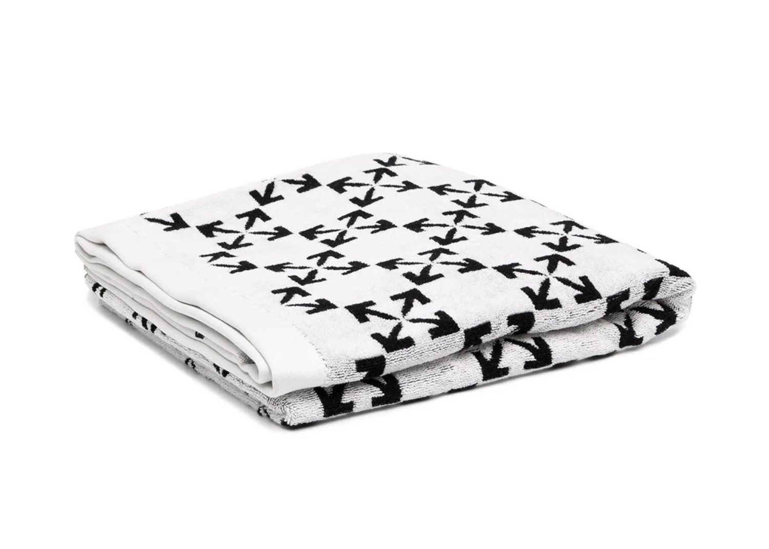 off white arrow pattern towel