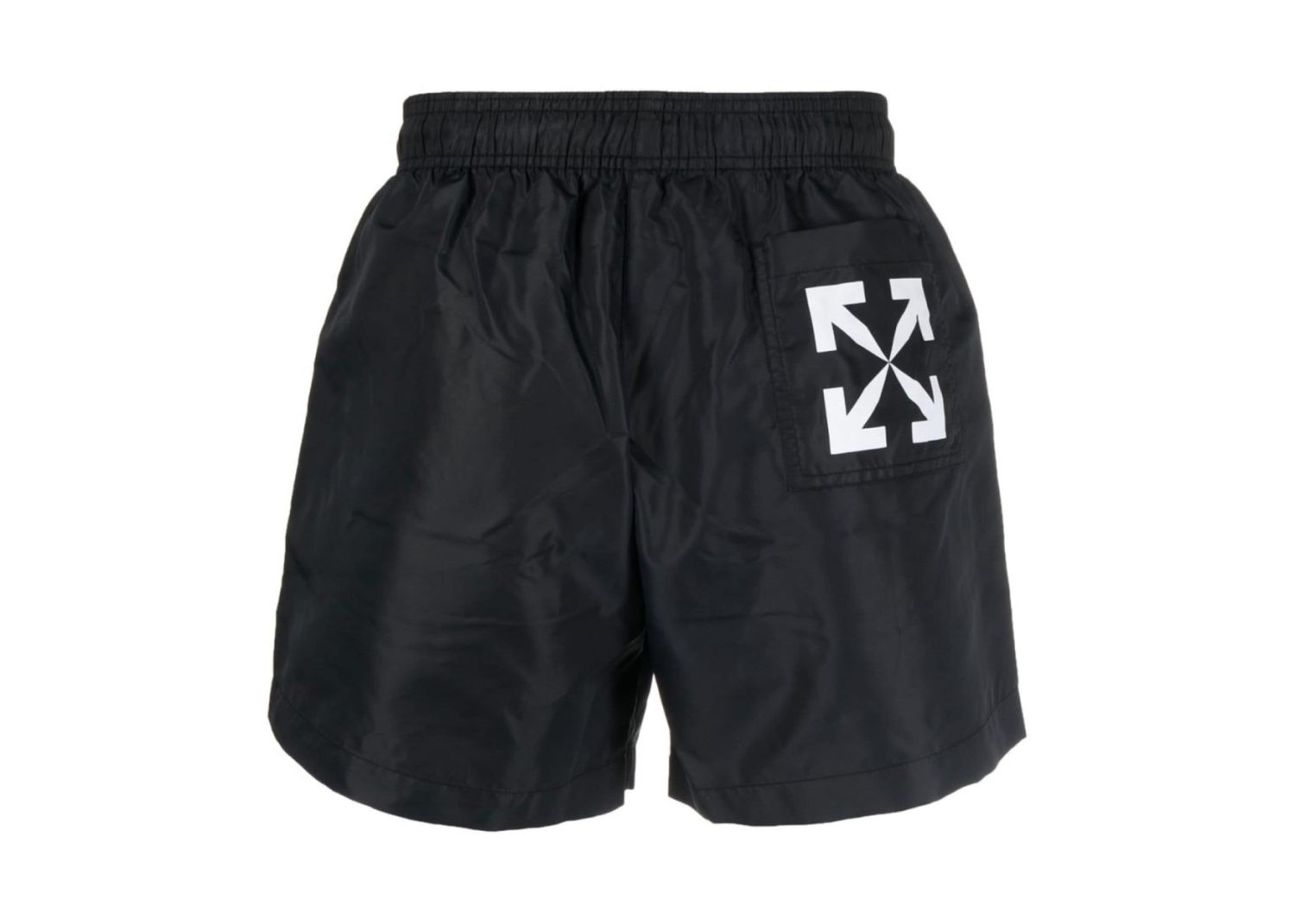 off white arrows print swim shorts black