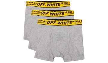 OFF-WHITE Classic Industrial Tripack Boxers Melange Grey