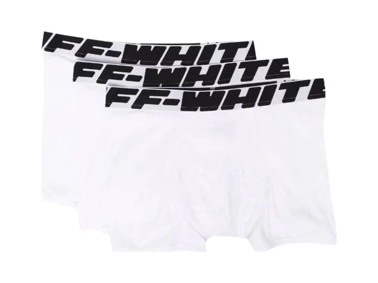 off white classic industrial tripack boxers white black