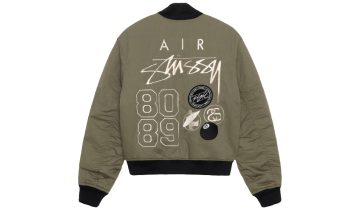 Stussy x Nike Reversible Varsity Jacket Medium Olive/Bright Mandarin