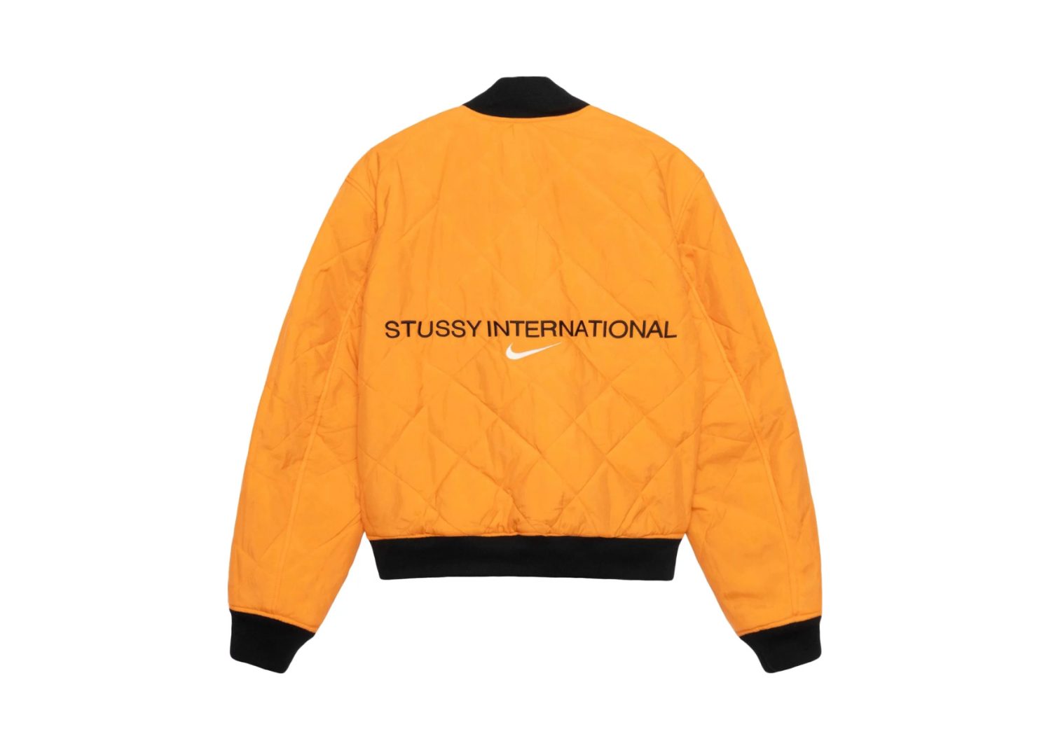 stussy x nike reversible varsity jacket medium olive:bright mandarin3