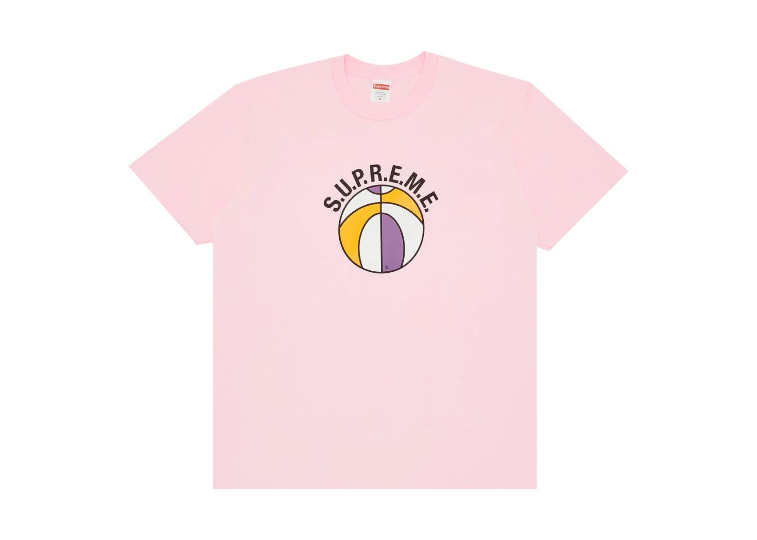 supreme league tee light pink