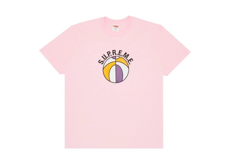 supreme league tee light pink