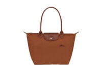 longchamp le pliage green medium tote bag cognac