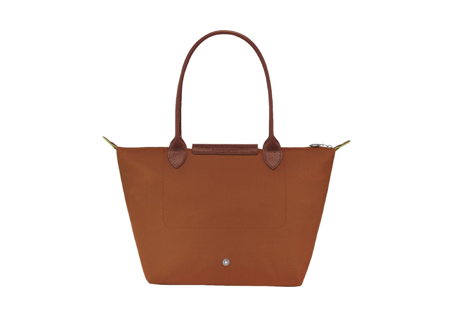 longchamp le pliage green medium tote bag cognac3