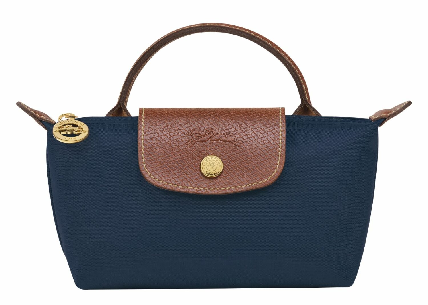 longchamp le pliage original pouch with handle navy