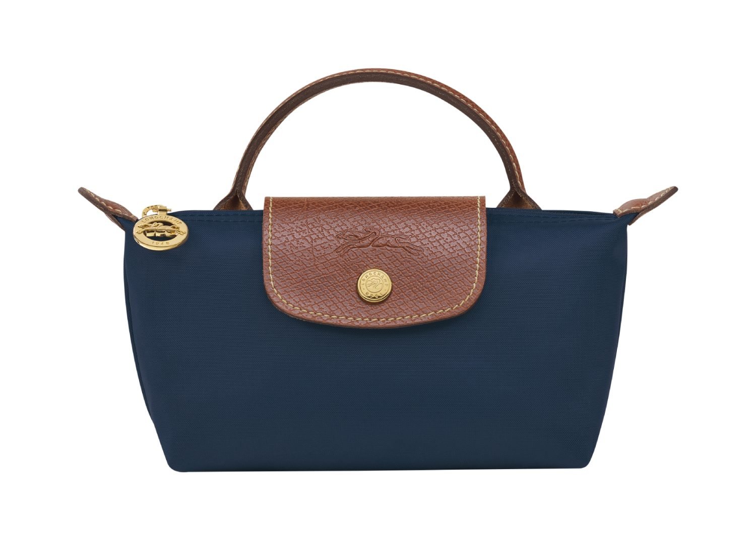 longchamp le pliage original pouch with handle navy