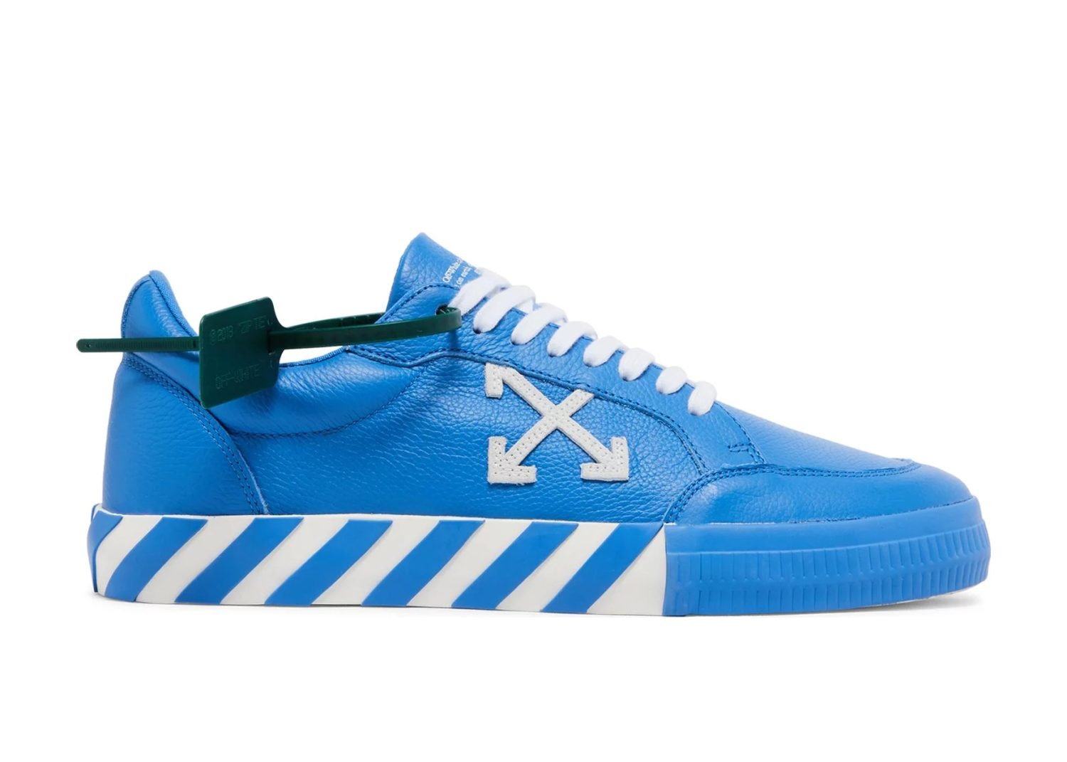 off white vulc low leather blue white