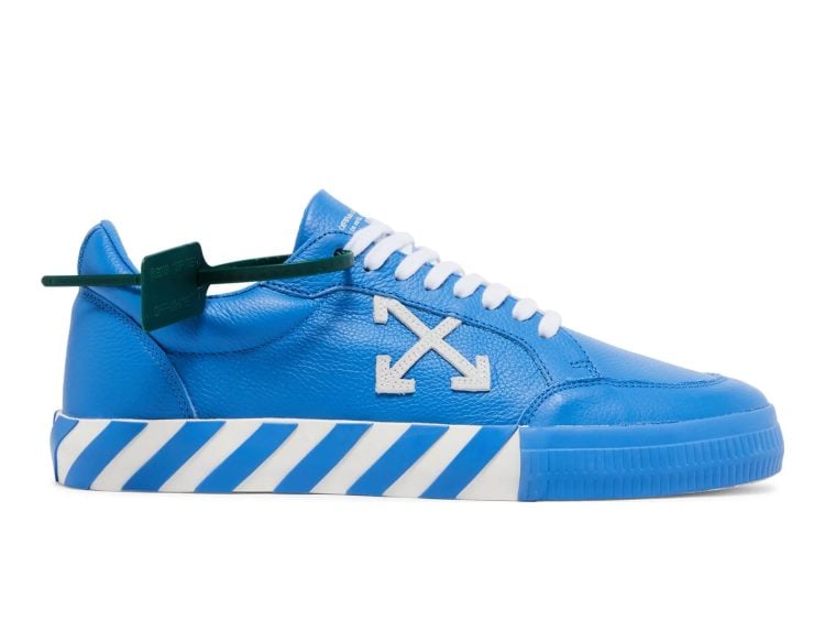 off white vulc low leather blue white