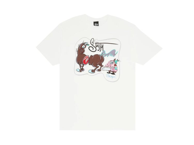 stussy john k horse tee white