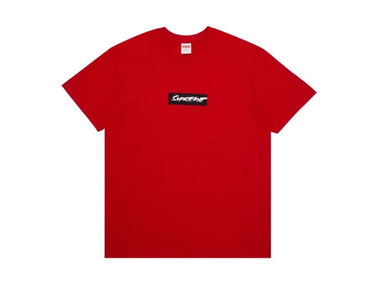 supreme futura box logo tee red