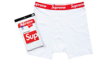 Supreme Hanes Boxer Briefs (4 Pack) White