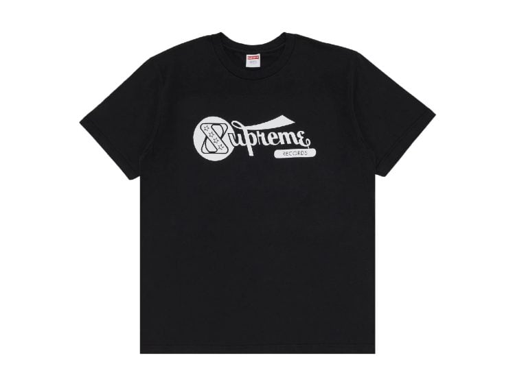 supreme records tee black