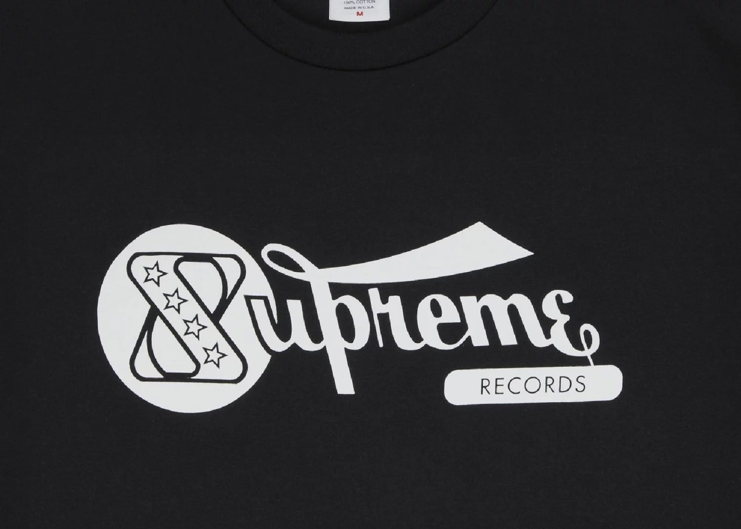 supreme records tee black2