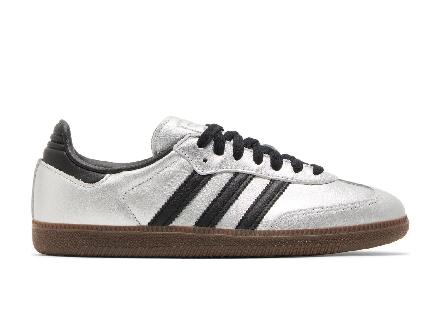 adidas samba og silver metallic black gum (w)