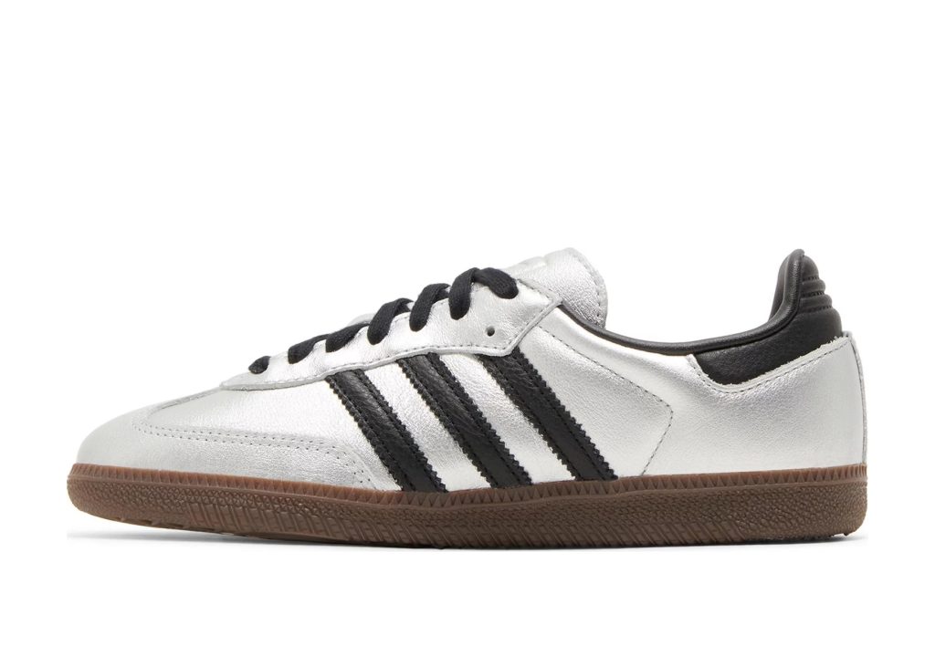 adidas Samba OG Silver Metallic Black Gum (W) - JI4218 | Sneaker Baker