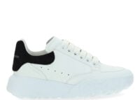 alexander mcqueen oversized court trainer white black (w)