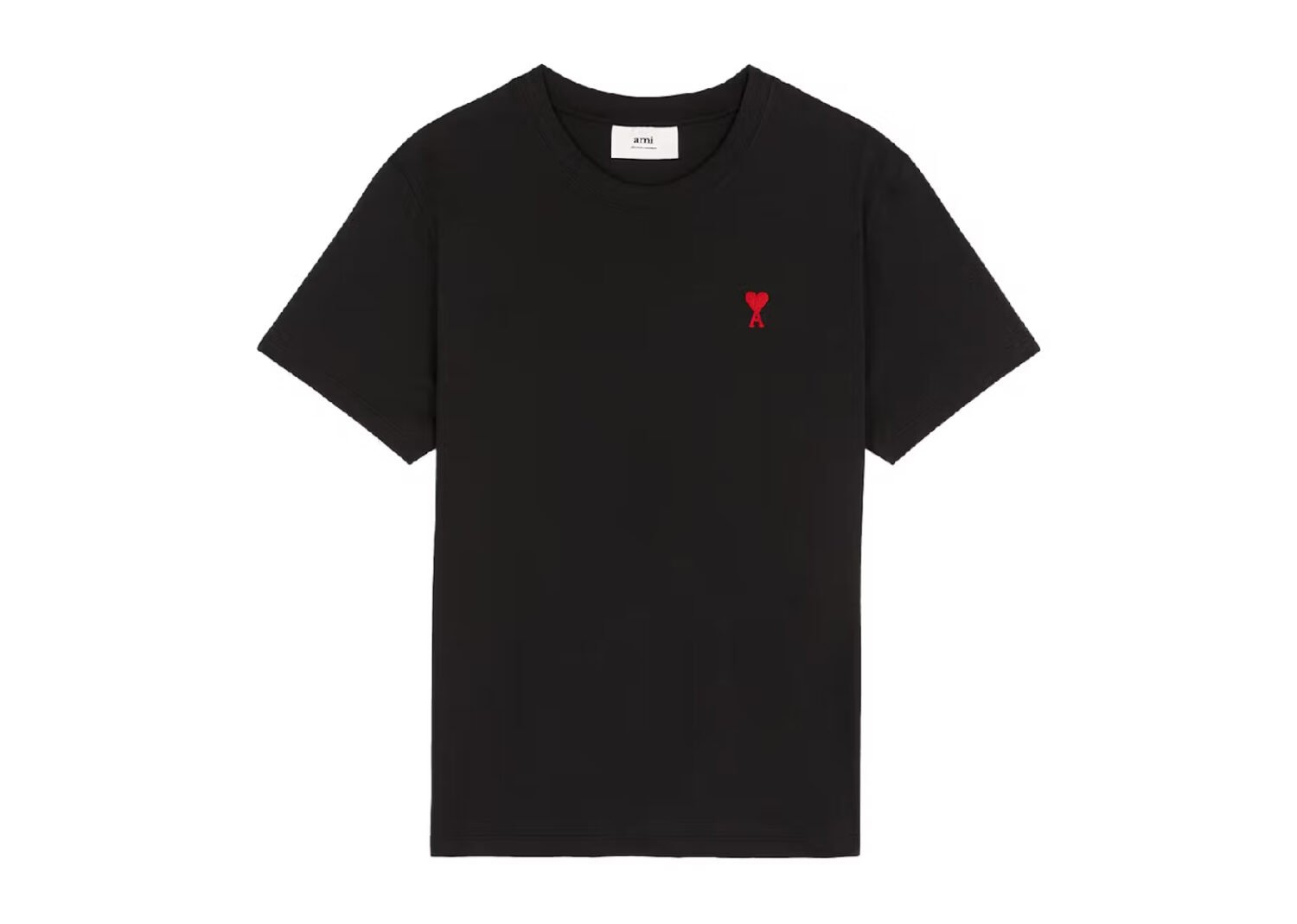 ami paris ami de coeur classic fit t shirt black:red