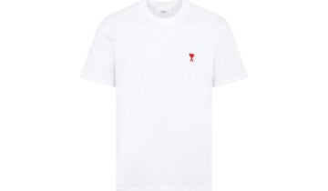 Ami Paris Ami De Coeur Classic Fit T-Shirt White/Red