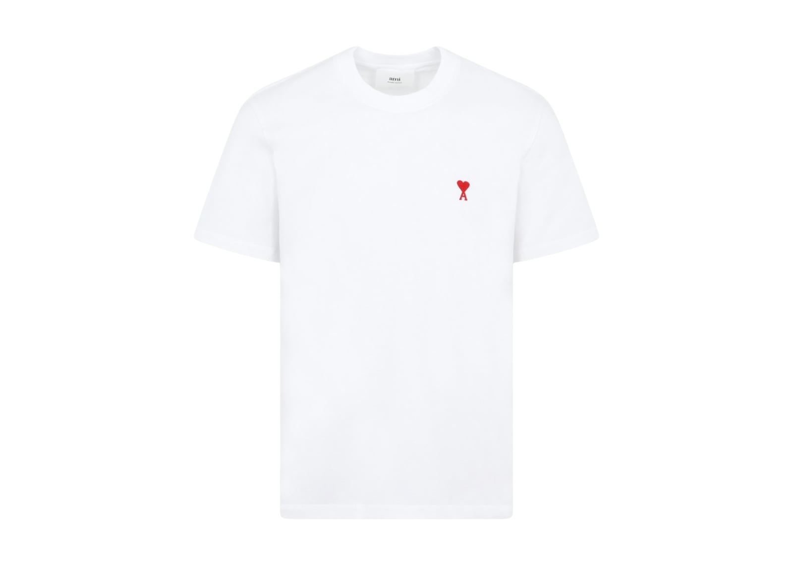 Ami Paris Ami De Coeur Classic Fit T-Shirt White/Red