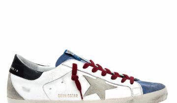Golden Goose Super-Star White Blue Red