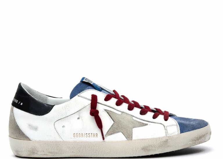 golden goose super star white blue red