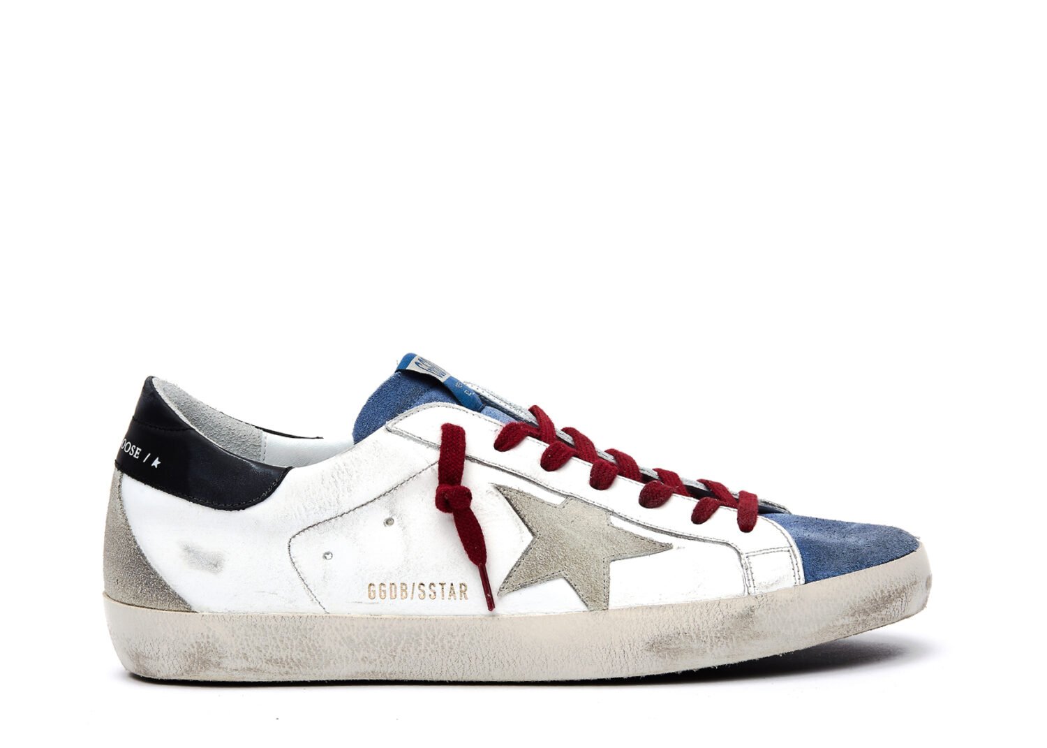 golden goose super star white blue red