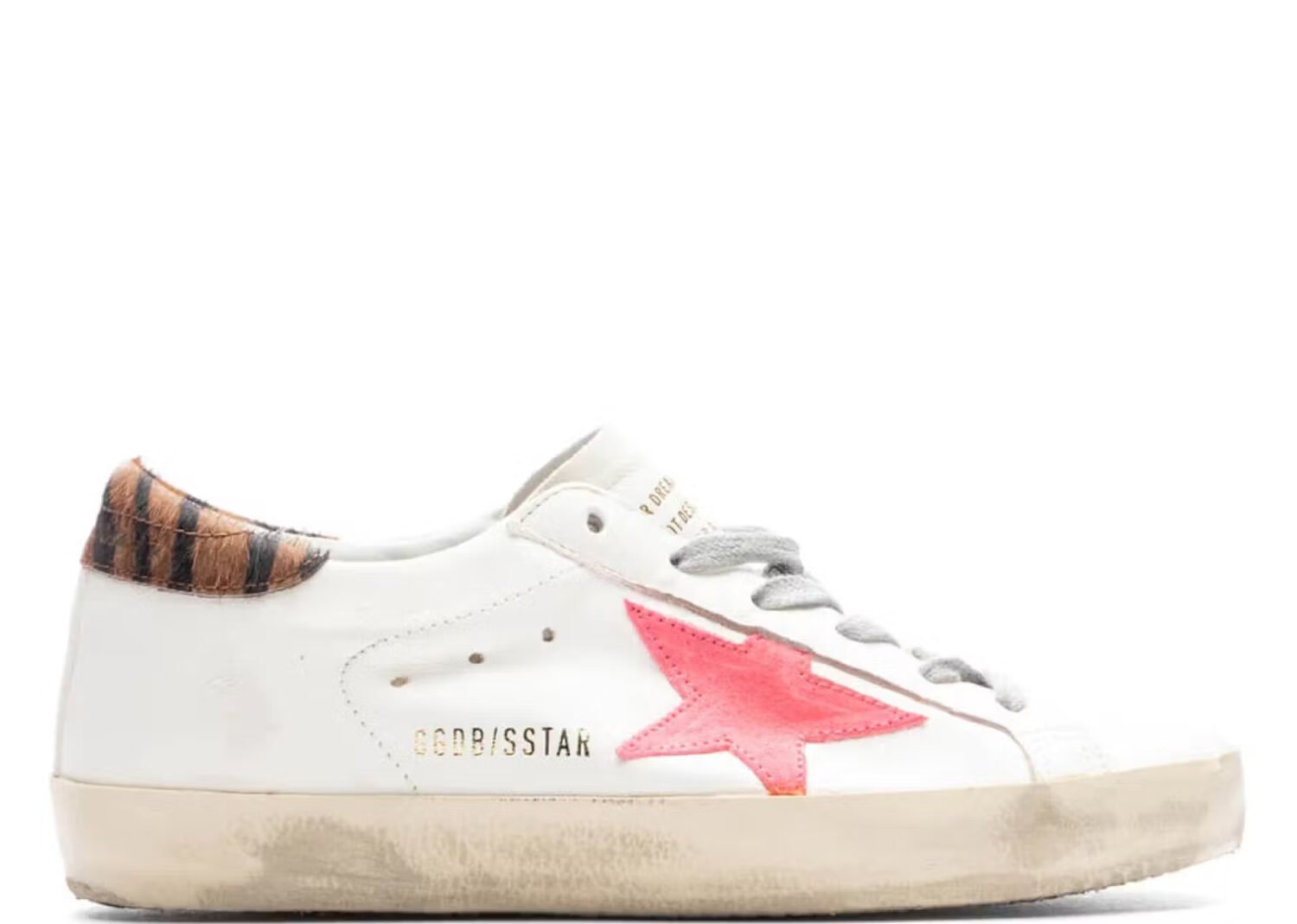 golden goose super star white fluorescent red zebra (w)