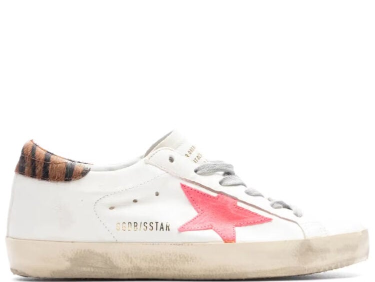 golden goose super star white fluorescent red zebra (w)