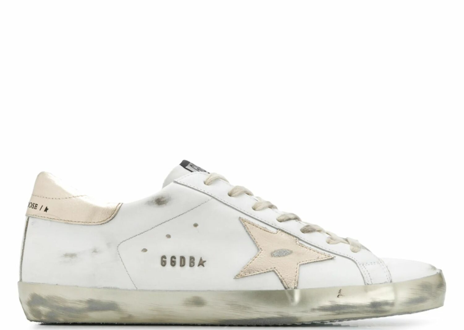 golden goose super star white gold sparkle