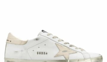 Golden Goose Super-Star White Gold Sparkle