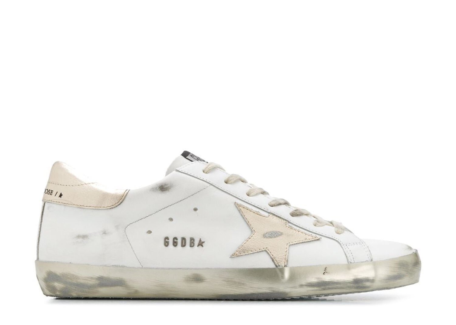 golden goose super star white gold sparkle