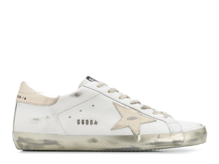 golden goose super star white gold sparkle